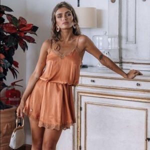 🏝️ Spell Rizzo Silk Babydoll Dress